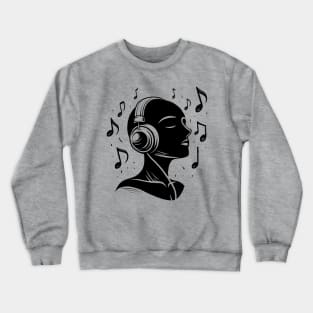 funny man women love music musical notes Crewneck Sweatshirt